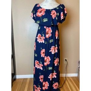 Mother Bee Maternity Maxi Dress Large